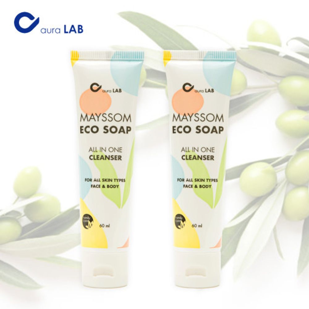 [Aura] mild acidic hypoallergenic mild natural foam cleansing Mayssome Eco Soap 2 pieces_Sensitive skin, eco-friendly, sustainable product, additive-free, natural extract_Made in Korea